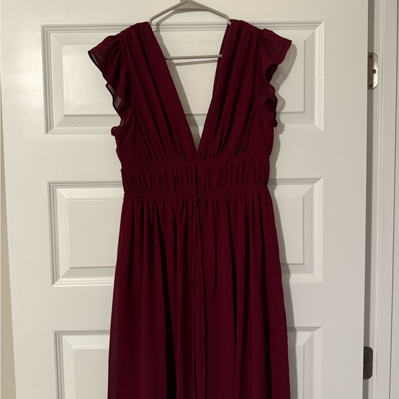 Lulu's Deep Red Maxi Dress - Picture 2 of 8